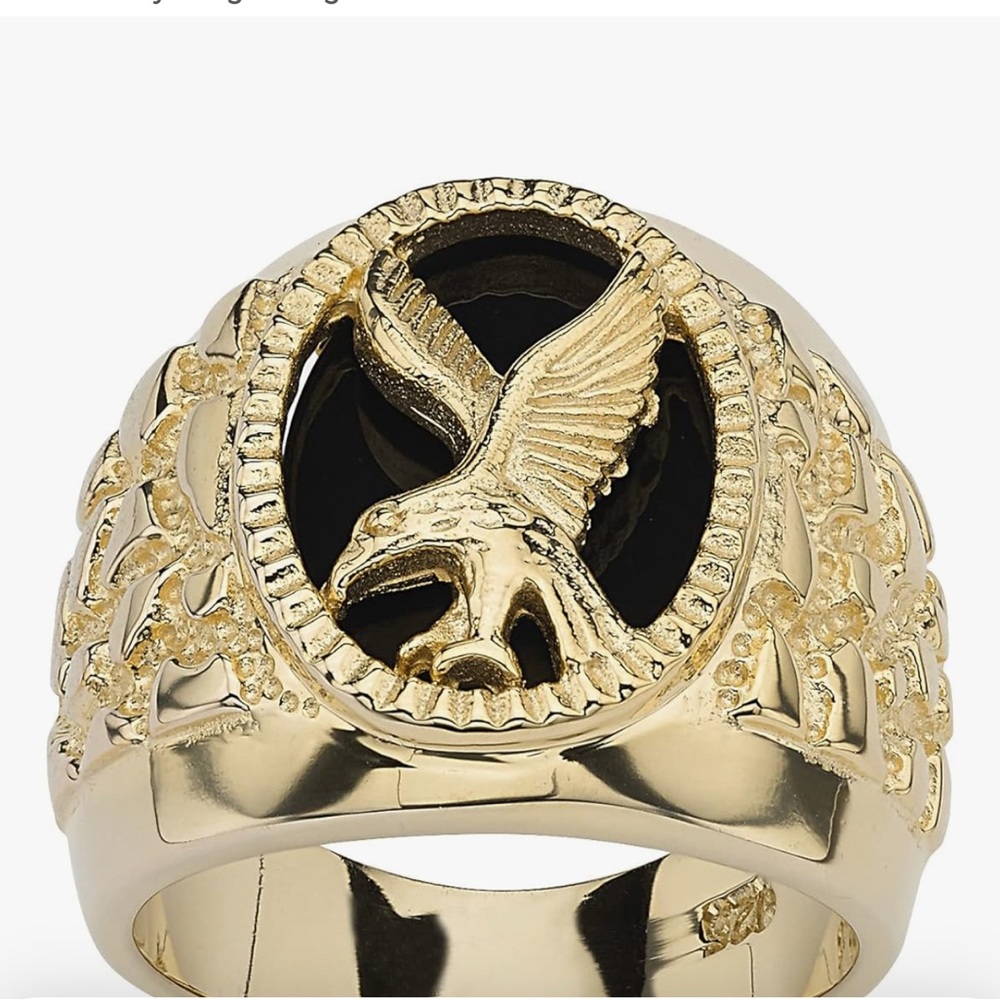 Palm Beach Boutique Gold and Black Eagle Ring Size 14